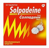 Солпадеин Фаст, таблетки растворимые 65мг+500мг, 12шт, Глаксосмиткляйн