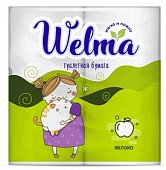 Велма (Welma) бумага туалетная двухслойная Яблоко, 4 шт, Кубань-Папир ООО
